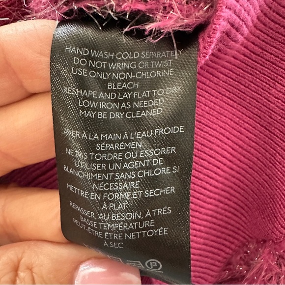 Anthropologie Maeve Pink Fuzzy Sweater Size XXS - Picture 8 of 10